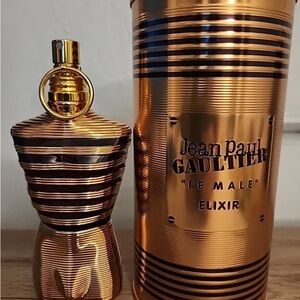 Jean Paul Gaultier Gold and White Perfume Bottle
